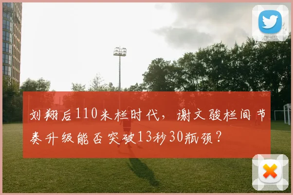 刘翔后110米栏时代，谢文骏栏间节奏升级能否突破13秒30瓶颈？